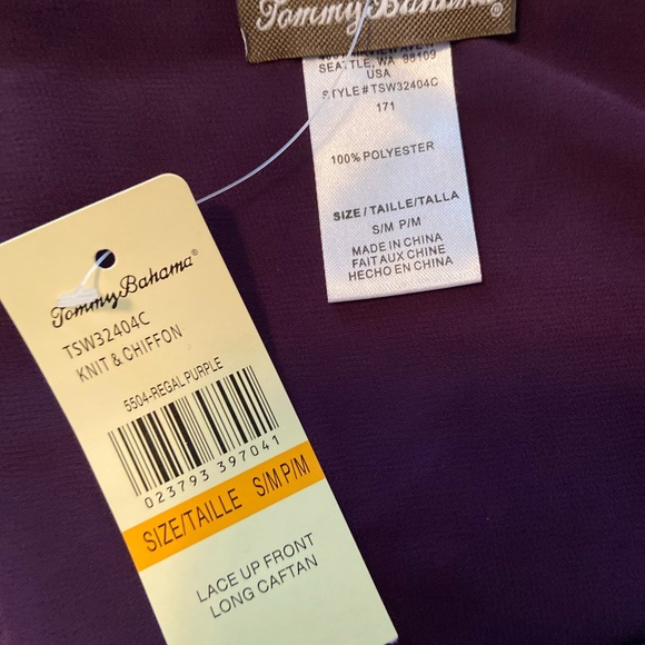 Tommy bahama sheer purple full length coverup - Picture 3 of 6